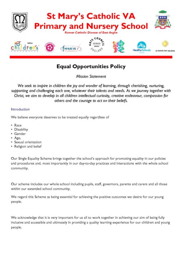 thumbnail of Equal Opportunities Policy
